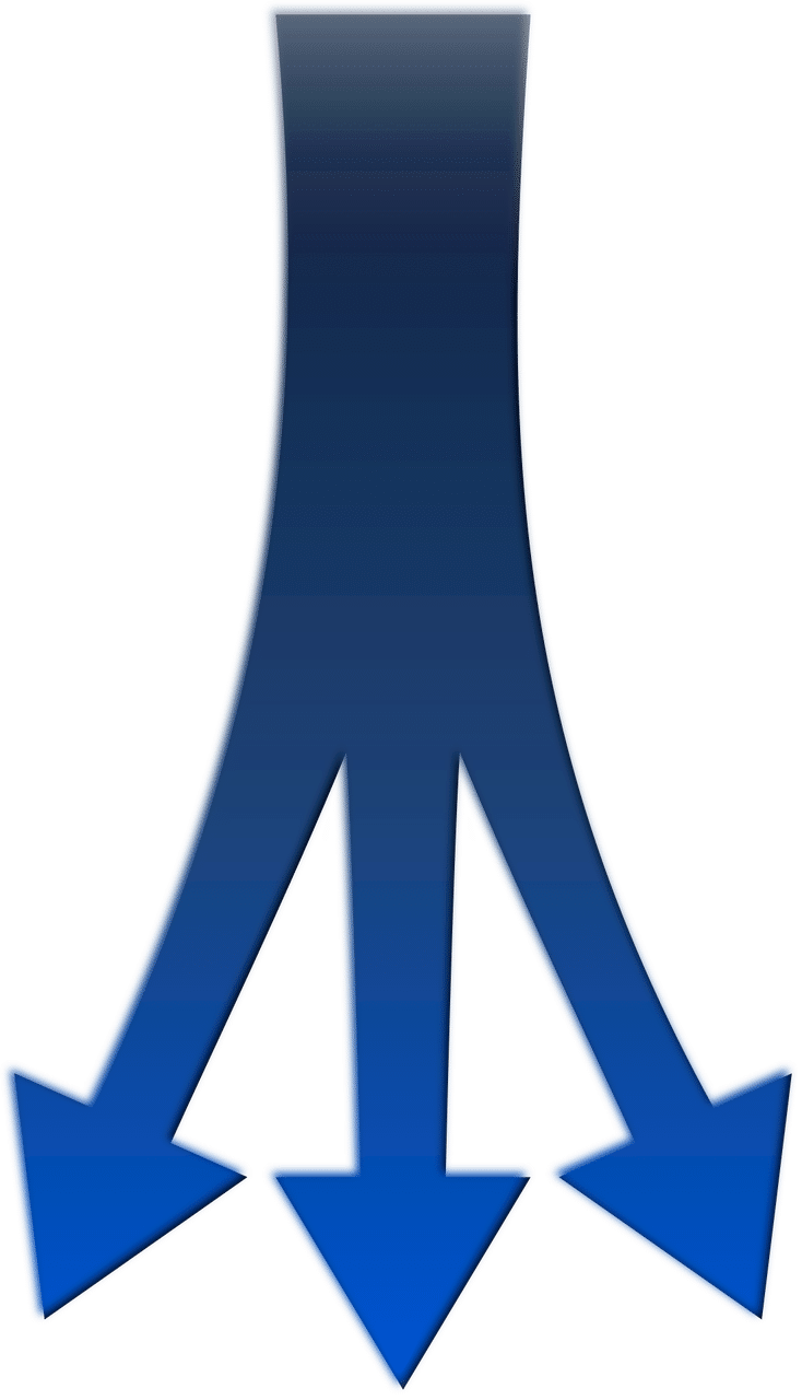 Blue arrow branching into three downward paths illustrates different ways to avoid probate.